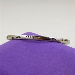 💛 Vintage Silver Alpaca Bangle Bracelet